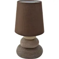 Näve 3045214 Stoff-Tischleuchte ; Farbe: Braun