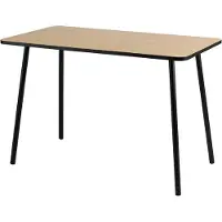 Paper Flow PAPERFLOW easyHome HOPM Schreibtisch buche rechteckig, 4-Fuß-Gestell schwarz 114,0 x 60,0 cm