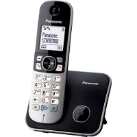 Panasonic KX-TG6811, DECT-Telefon, Freisprecheinrichtung, 120 Eintragungen, Anrufer-Identifikation, Schwarz, Silber