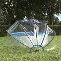 vidaXL Design New Pool-Kuppel Rund 406x203 cm PVC - Poolzubehör Möbel2025 CHY7050676 1parcel
