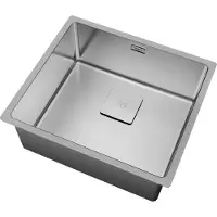 Teka Flex Linea RS15 45.40, Unterbauspüle, Quadratisch, Edelstahl, Edelstahl, 1 Becken, Quadratisch