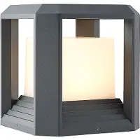 LUCANDE Serenella LED Gartenleuchte Anthracite - , Serenella, Schwarz, für Terrasse, Metall, Modern
