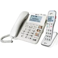 Geemarc Telecom Geemarc AMPLIDECT COMBI 595 Combo 50 dB Seniorentelefon schnurgebunden (+Anrufbeantworter) und 1 Zusatz-Dect-Telefone - Deutsche Version