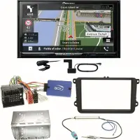 Pioneer AVIC-Z830DAB Navigation DAB+ Einbauset für Seat Alhambra Altea XL Leon