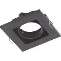 LINDBY Downlight Thorid, schwarz, 10 x 10 cm, 10er-Set, GU10
