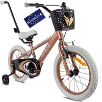 Sun baby Verdant Rowan Kinderfahrrad Jungen Fahrrad Stützräder 12 14 16 Zoll ab 4-6 Jahre BMX Kinder Fahrrad (16 Zoll,cappuccino)