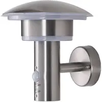 LINDBY Aussenwandleuchte mit Bewegungsmelder LILLIE , alu / grau / zink, Edelstahl, Modern