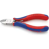 Knipex 77 02 135 H Elektronik-Seitenschneider mit eingesetzter Hartmetallschneide mit Mehrkomponenten-Hüllen 135 mm
