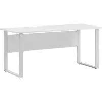 MÖBELPARTNER Schreibtisch Hippo | HxBxT 73x160x75cm | Lichtgrau