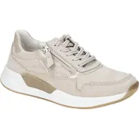 Gabor ROLLINGSOFT Damenschuhe - sportliche Schnür- Halbschuhe beige Freizeit