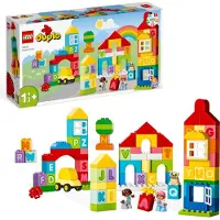 LEGO 10935 DUPLO Classic ABC-Stadt, Lernspielzeug mit großen Bausteinen für Kleinkinder ab 1,5 Jahren, um Farben, Formen und Buchstaben zu lernen