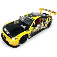 Jamara BMW M4 GT3 Diecast 1:24 gelb inkl. Knopfzellen