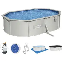 Bestway Oberirdischer Pool 56586 Hydrium oval 500x360x120cm