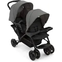 Graco Stadium Duo Geschwisterwagen, Zwillingswagen ab Geburt bis ca. 3 Jahre (0-15 kg), Titanium