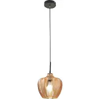 FABAS LUCE Pendelleuchte Gallura E27 Ø250mm Bernstein