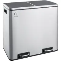 SVITA TM2X24 Mülleimer Mülltrennsystem 48L Abfalleimer Kücheneimer Edelstahl