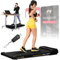 Trex Sport Laufband für Zuhause elektrisch TX-300WP AERO | Home-Office Walking Pad LED-Anzeige mit Bluetooth, Fernbedienung, bis 6 km/h, leiser Motor