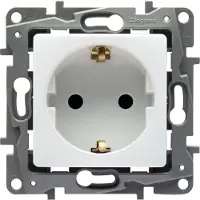 Legrand 664731 Schuko Steckdose o.Spreizkralle Niloe ultraweiß