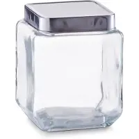 Zeller Vorratsglas, 1100 ml, Edelstahldeckel 11x11x14