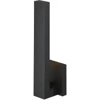 LINDBY LED-Außenwandlampe Isadore, schwarz, Metall, IP44