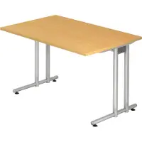 Bümö Schreibtisch Serie-N - Nachbildung: Buche, Größe: 120 x 80 cm
