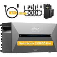 Anker Powerness Balkonkraftwerk Speicher, Solix Solarbank 2 E1600 Pro mit Integriertem Wechselrichter und Smarten Zähler für Balkonkraftwerk