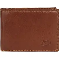 Piké Leichte braune Herren Geldbörse im Vintage-Look, 3-fach klappbar, 9x12x3 cm
