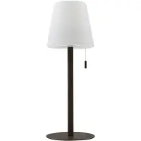 LINDBY LED-Akkulampe Azalea, weiß/braun, 45 cm, CCT, IP44
