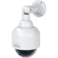 Basi - KA 302 - CCD Kamera-Attrappe - Überwachung - täuschend echte Nachbildung - mit rotem Blinklicht - IP23 - inkl. Befestigungsmaterial und aufklebbares Warnschild - 1000-0302