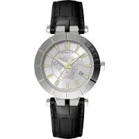 Versace VE2B00121 V-Race silber schwarz Leder Armband Uhr Herren Uhr NEU