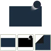 The Living Store Treibende Pool-Solarplane PE 800x500 cm Schwarz und Blau