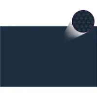 Syfax Treibende Pool-Solarplane PE 800x500 cm Schwarz und Blau