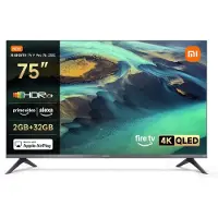 Xiaomi TV F Pro 75, 4K UHD QLED, Smart TV, Fire OS8, Triple Tuner DVB-C/S/S2/T/T2,HDR10+, Sprachsteuerung
