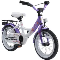 Bikestar Kinder Fahrrad ab 4 Jahre | 14 Zoll Classic | Lila & Weiß