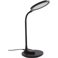 LINDBY Valtaria LED Tischleuchte/Wandleuchte CCT Black - , Valtaria, dimmbar, Schwarz, für Arbeitszimmer / Büro, Kunststoff, Modern