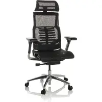 Hjh OFFICE High End Bürostuhl POFIT GEN2 Ergonomischer Schreibtischstuhl mit Armlehnen Netzstoff Schwarz Drehstuhl für Büro, Zuhause