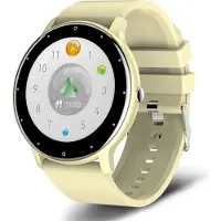 TPFNet Smartwatch mit Silikon Armband - individuelles Display - Smart Watch Armbanduhr - Modell SW1 - Gelb