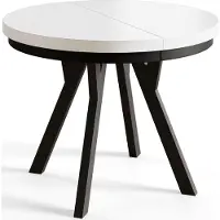 Alpi Möbel Esstisch Rund Evo, Moderner Esstich Ausziehbar, Tisch mit Stabile Konstruktion, Durchmesser 120 - 220 cm, Farbe Weiß
