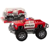Leantoys Lean Samochód Policyjny Pickup Czerwony Terenowy Wóz Policji