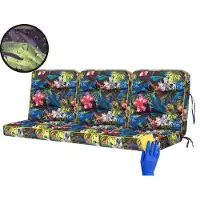 Sellbee Bjird Schaukelkissen Venus Bankkissen Gardenkissen Schaukelauflagen Bankauflagen Auflagen Kissen Hollywoodschaukel Schaukel Bank - Venus - 180 cm - Bunte Bläter