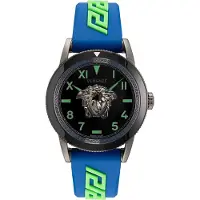 Versace SP VE2V00722 V-Palazzo grau schwarz blau grün Kautschuk Herren Uhr NEU