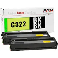 OBV Kompatibler Toner Schwarz Doppelpack für Lexmark C3224dw MC3224dwe ersetzt C3220K0 - ca. 1500 Seiten je Toner