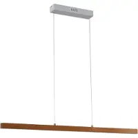 LUCANDE LED-Hängeleuchte Nihalo, Holz, 122 cm, dimmbar, CCT