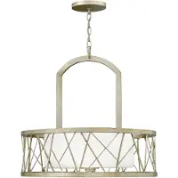 Elstead Lighting Elstead Nest Kronleuchter E27 3-fach 60cm Blattsilber