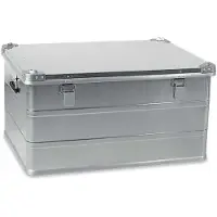 BRB-Lagertechnik 156 Liter Alubox mit Stapelecken, staub- und spritzwasserdicht, LxBxH 785 x 580 x 400 mm