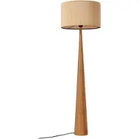 LUCANDE Stehleuchte Fabrena, naturfarben, Bambus, Höhe 138cm