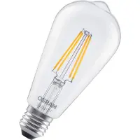 Osram SMART+ LED-Lampe Edison, E27 Kolbenform, Filament-Optik, warmweiß 2700 K,