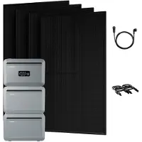Growatt Powerness Balkonkraftwerk mit Speicher NEXA 2000 Speicher und 2x NEXA2000E Erweiterungsakku & 4x 500W Bifazial Glas-Glas Solarmodule
