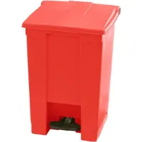 Rubbermaid Step-On 6144, 45,4 l, Rechteckig, Hart-Polyethylen (HDPE), Polypropylen (PP), Rot, Terrasse, FM, UV, OSHA