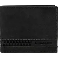 Bruno Banani Geldbörse , Herren, schwarz, Leder, unifarben, Kleinlederwaren Geldbörse, echt Leder